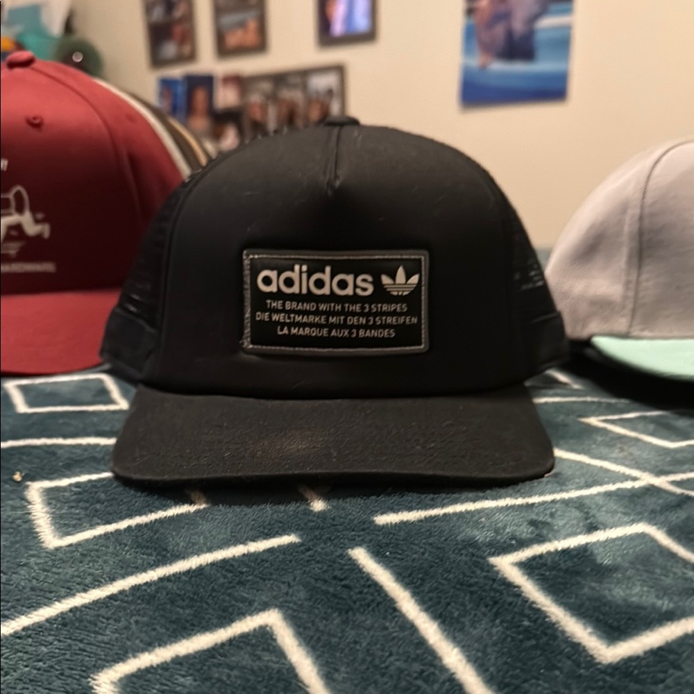 Adidas Black Baseball Cap with Trefoil Logo